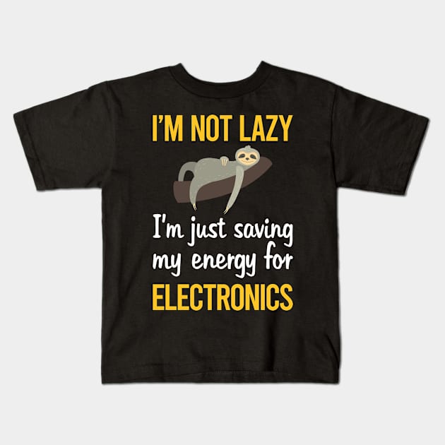 Saving Energy For Electronics Kids T-Shirt by symptomovertake